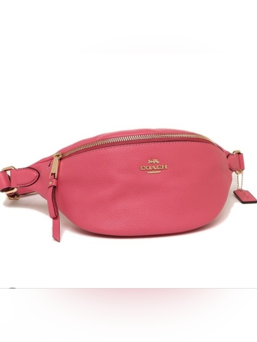 ✨️NWT✨️ Coach Pebbled Leather Belt Bag, Pink Ruby, 2019, $298 MSRP